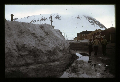 Ny-Ålesund, , neige en fin d'hiver - mission CNRS 1963