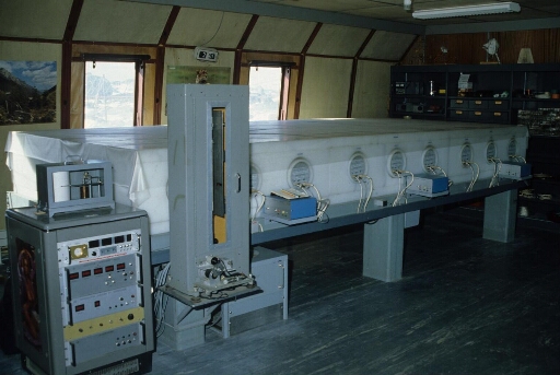 Le laboratoire des rayons cosmiques installé dans le labo 3 (Bt n°41) : la pile à neutrons.