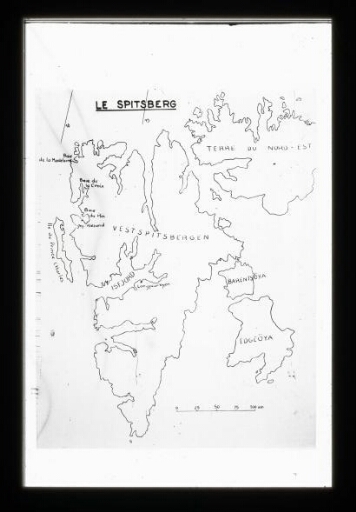 Carte du Spitzberg mission CNRS 1963