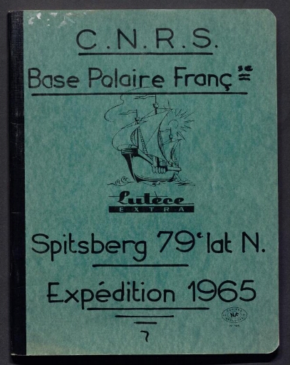 Journal de navigation durant l'expédition 1965 à la base polaire française au Spitzberg sur le navire "Kongsbre"