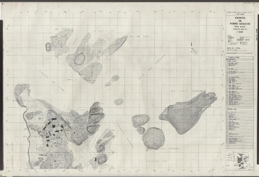 Archipel de Pointe Géologie, Partie centrale (feuille nord) situation mars 1982