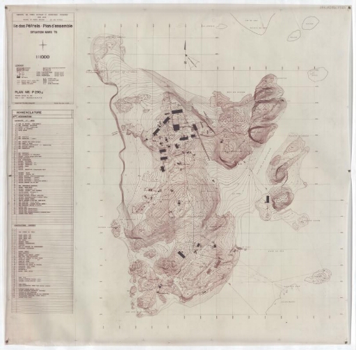 Île des Pétrels, plan d'ensemble, situation mars 1978
