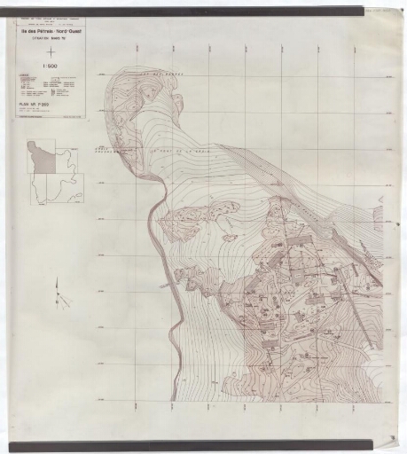 Île des Pétrels, plan nord-ouest, situation mars 1978