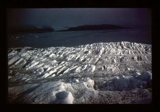 Un homme sur un glacier -  mission CNRS 1963 - vue 2