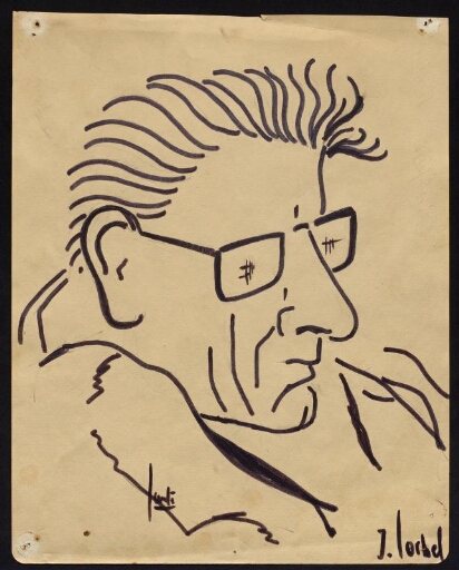 Portrait de Jean Corbel au crayon- mission CNRS 1963