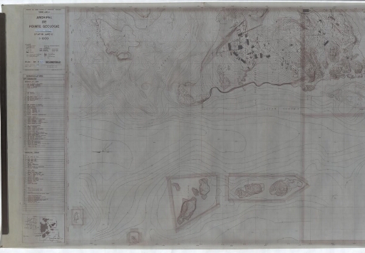 Archipel de Pointe Géologie : Bathymétrie du chenal ouest. Situation mars 1982