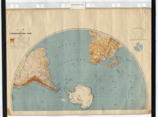 Carte de l'Hémisphère Sud