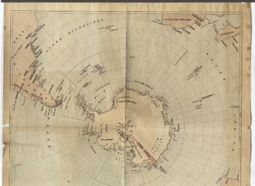 Carte esquisse du continent Antarctique