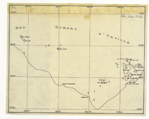 Carte du littoral de Terre Adélie