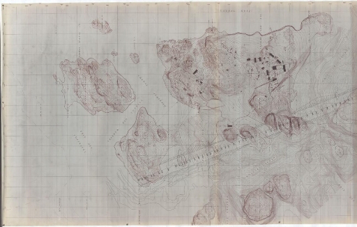 Archipel de Pointe Géologie, partie centrale, situation mars 1979. Projet d'aérodrome Cuvier-Rostand