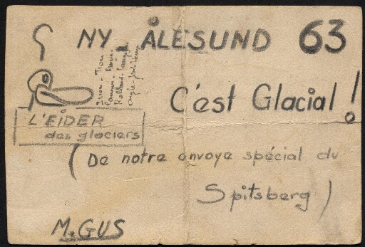 Dédicace de Mr Gus à propos de Ny-Ålesund.