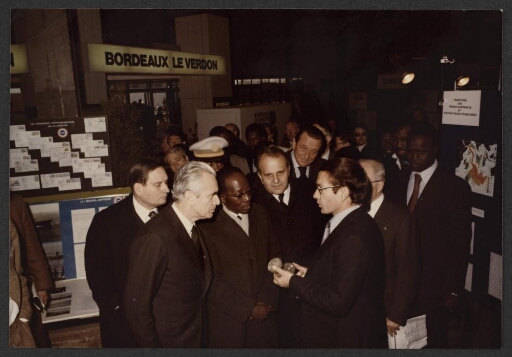 Léopold Sedar Senghor en visite à Bordeaux.
