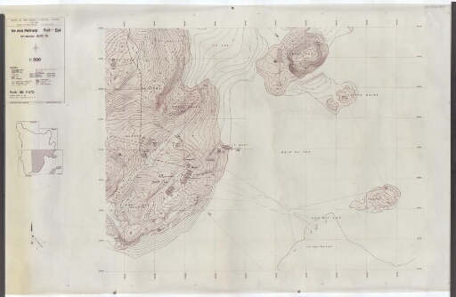 Île des Pétrels, plan sud-est, situation mars 1978