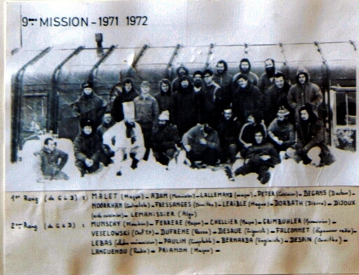 Photographie de la neuvième mission à Crozet
