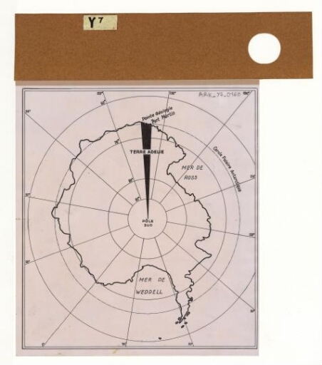 Antarctique avec tracé de la Terre Adélie