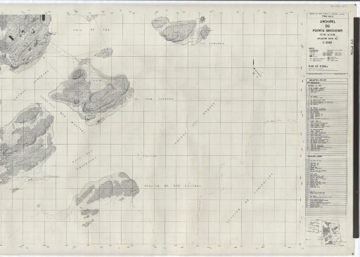 Archipel de Pointe Géologie, Partie centrale (feuille sud) situation mars 1982
