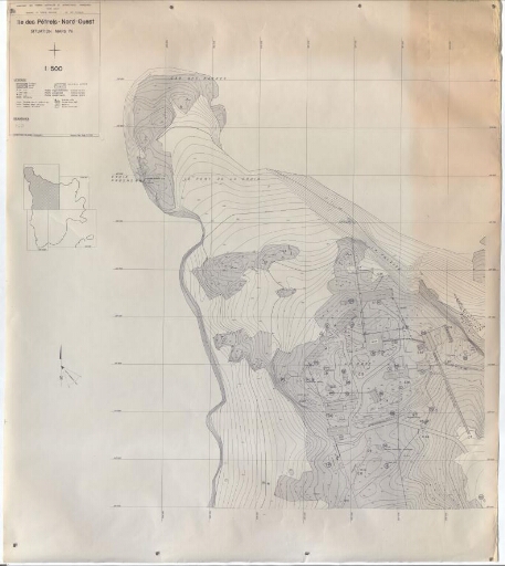Île des Pétrels. Nord-Ouest, situation mars 1976