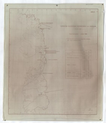 Expédition glaciologique internationale au Groenland. Reconnaissance juillet 1958