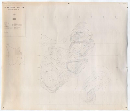 Île des Pétrels, carte nord-est. Situation mars 1972