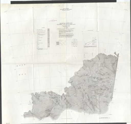Antarctica sketch map, Saunders coast, Marie Byrd land