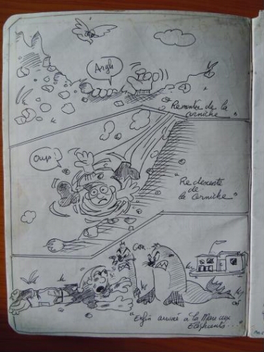 dessin provenant du cahier de cabane "MAE"