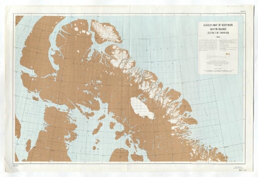 Glacier map of southern baffin island (districk of Franklin)