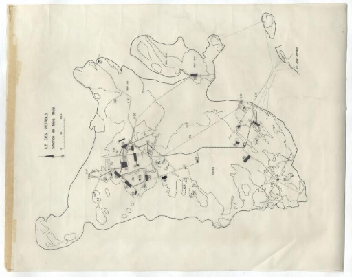 Situation de l'Île des Pétrels en mars 1968