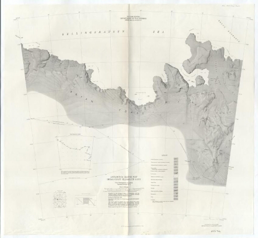 Antarctica sketch map, Bryan coast, Ellsworth land