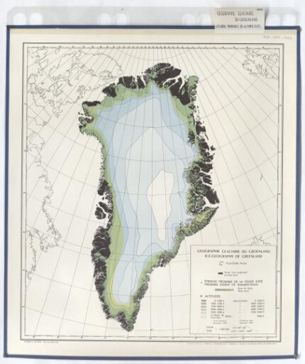 Géographie glaciaire du Groenland, étendue probable de la fonte d'été