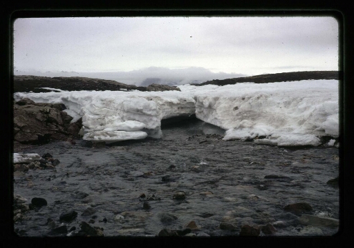 Grotte au fond du Kongsjord près de la base Corbel- mission CNRS 1964
